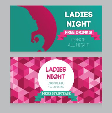 Bayanlar gece parti için şablon