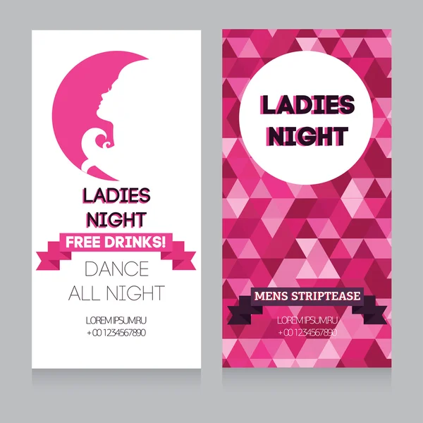 Šablona pro Ladies night party — Stockový vektor