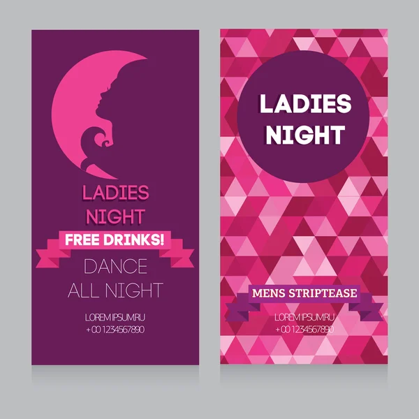 Plantilla para fiesta de noche de damas — Vector de stock