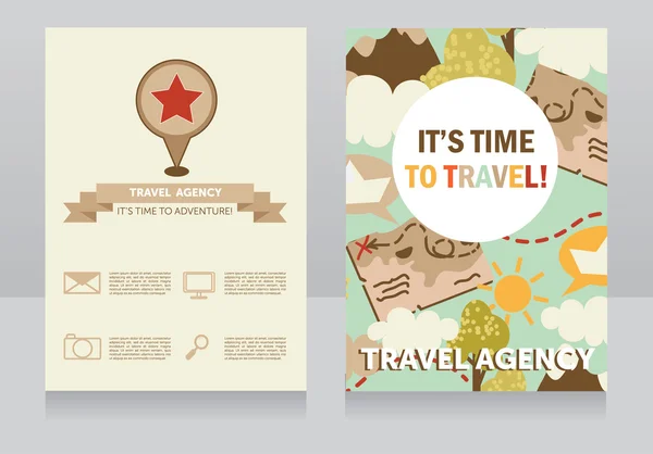 Plantilla de diseño para banner de agencia de viajes — Vector de stock
