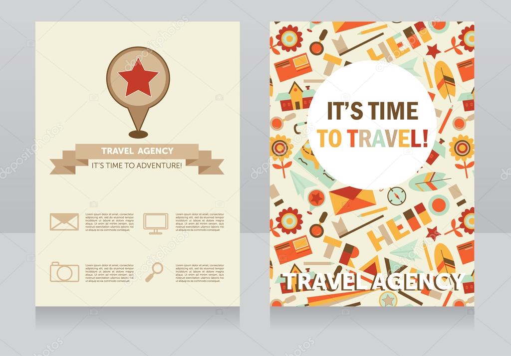 Cute illustration background for tourism