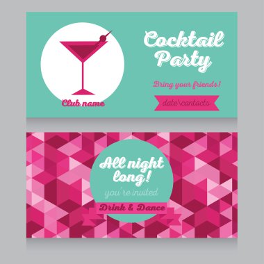 Kokteyl parti için şablon