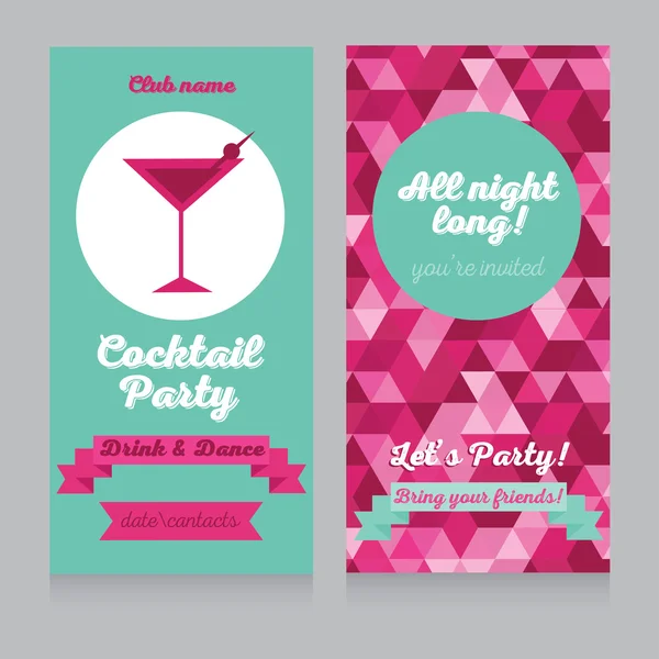 Template for cocktail party — Stock Vector