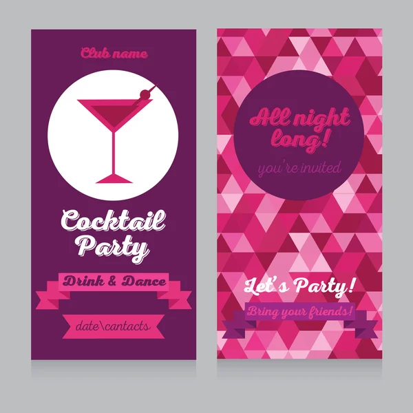 Sjabloon voor cocktail party — Stockvector