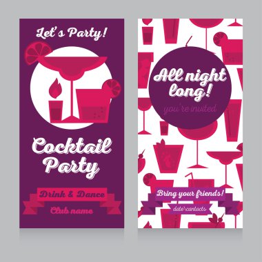 Kokteyl daveti için şablon