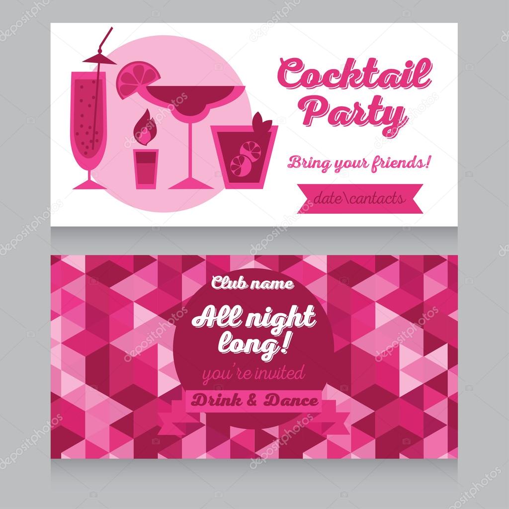 Template for cocktail party invitation