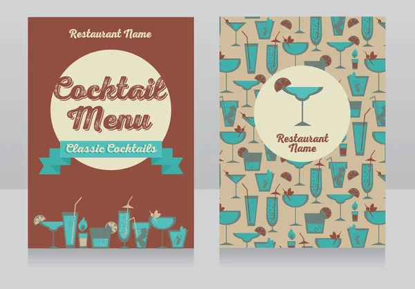 Kokteyl menü şablonu