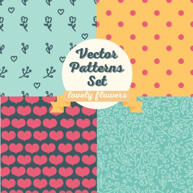 Kalpler ve çiçekler arka planlar