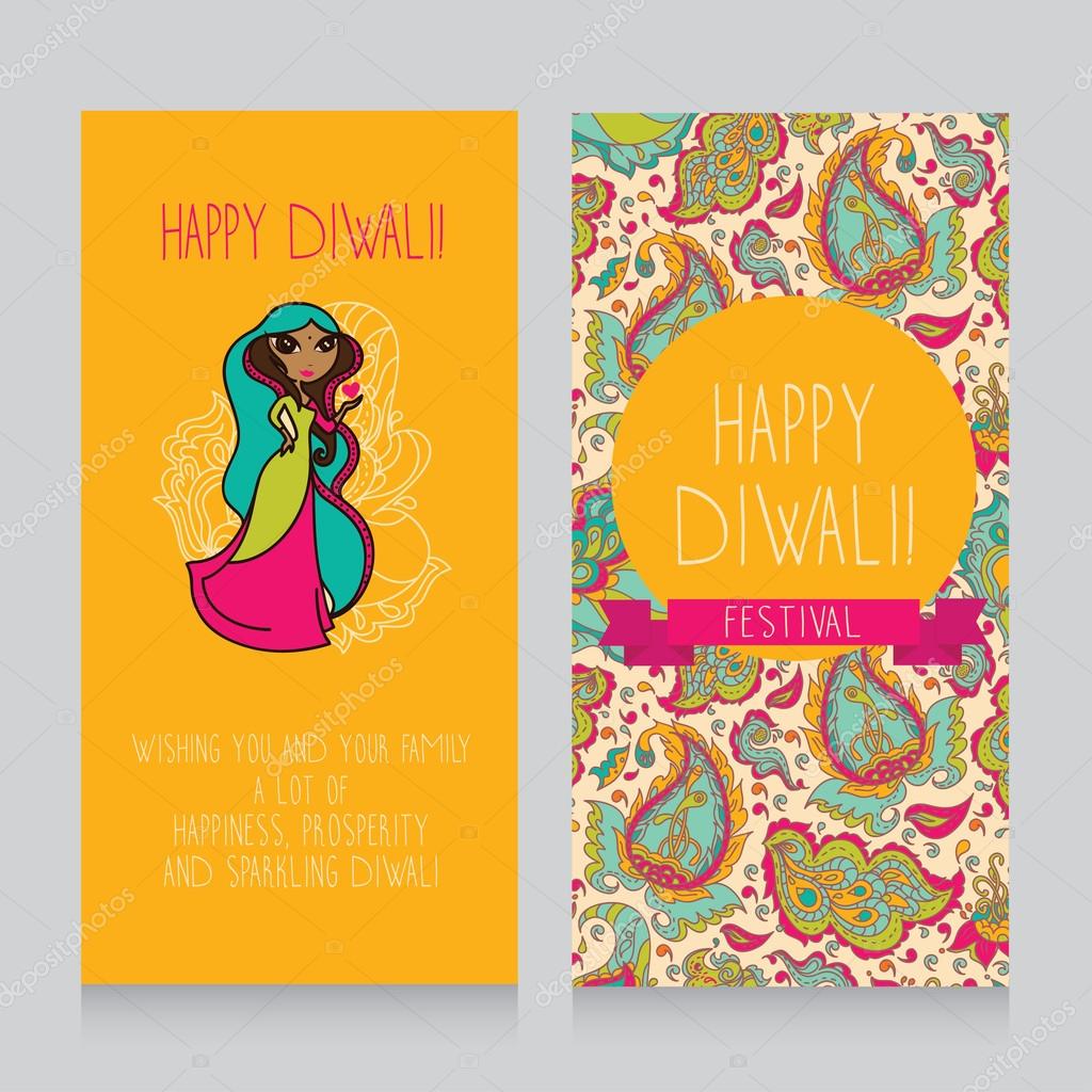 Diwali greeting cards Stock Vector Image by ©ghouliirina #61487019