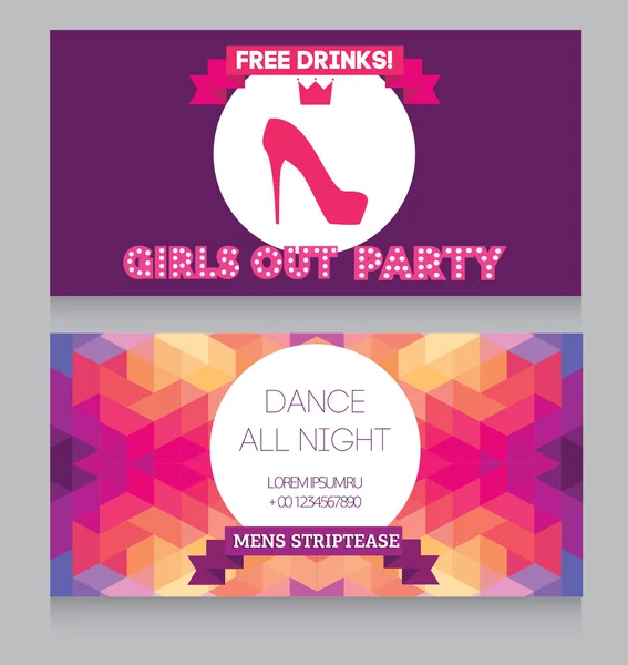 Dames nacht partij flyer — Stockvector