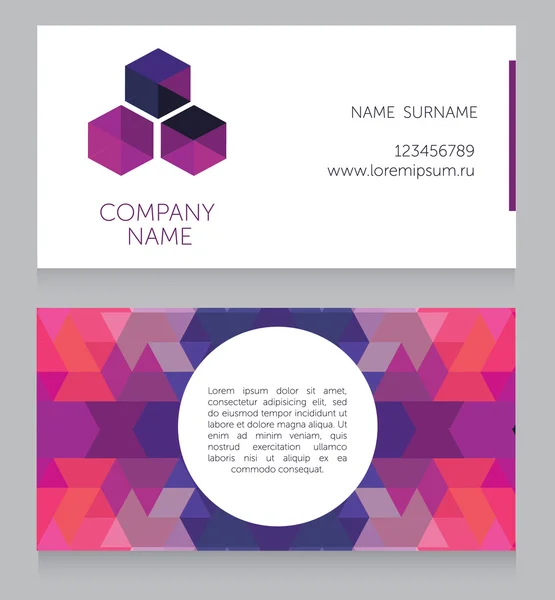 Geometrical business card — Stock Vector