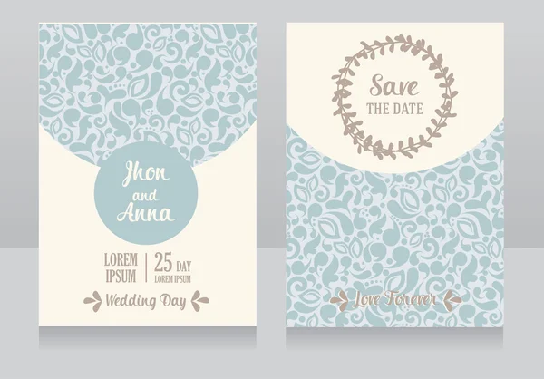 Plantillas para hermosas tarjetas de boda — Vector de stock