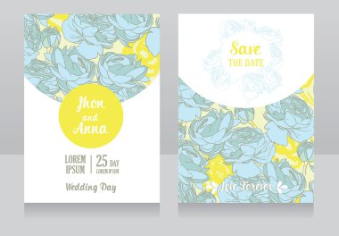 Kartları, güzel tasarım düğün gül