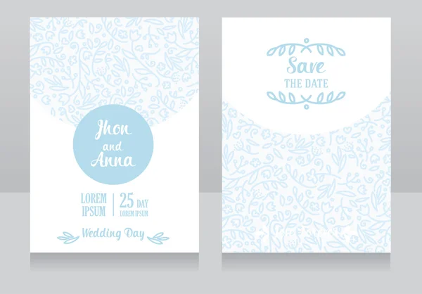 Invitaciones de boda de estilo clásico — Vector de stock