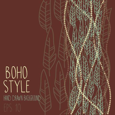 Boho stili arka plan
