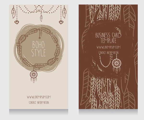 Dos tarjetas para el estilo boho — Vector de stock