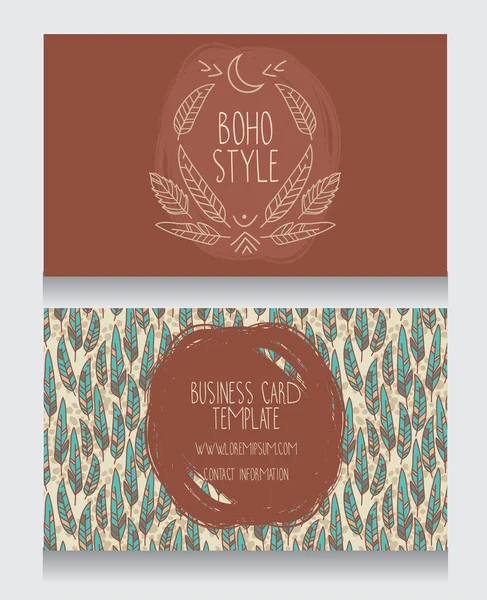 Two cards for boho style — Stock Vector