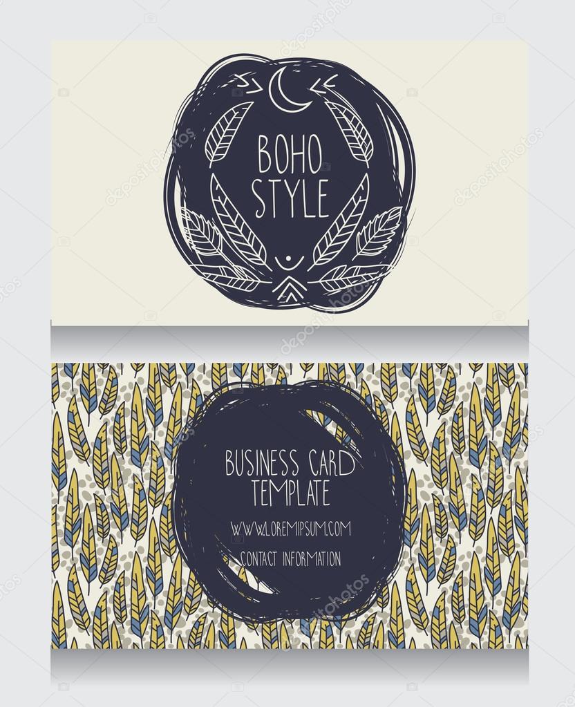 Two cards for boho style
