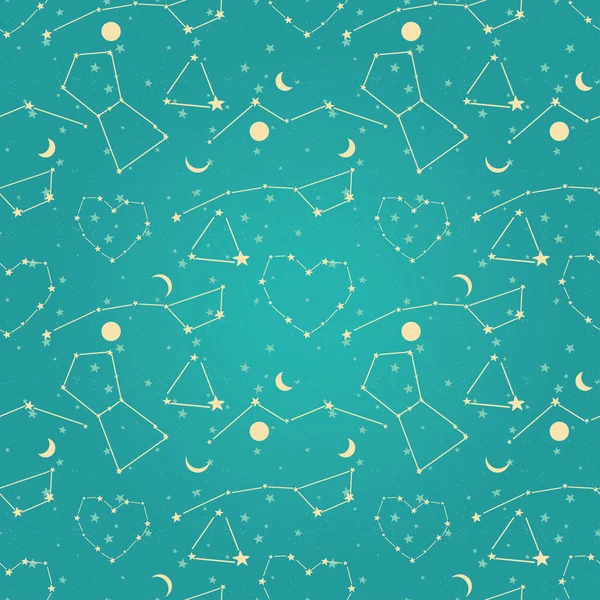 Απρόσκοπτη υπόβαθρο με όμορφο έναστρο ουρανό — Διανυσματικό Αρχείο
