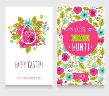 Paskalya için çiçek kartpostal