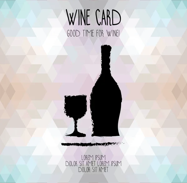 Wine card template — Stock Vector