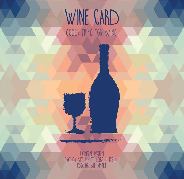 Wine card template — Stock Vector