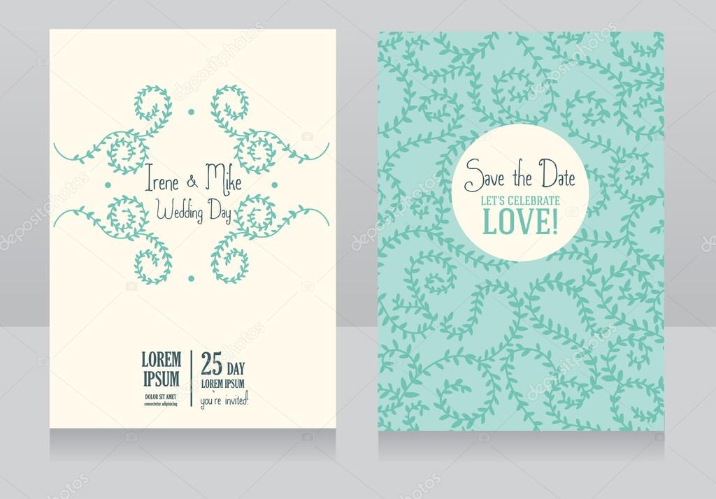 Two floral wedding cards