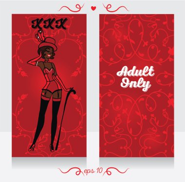 İki kart burlesque tarzında