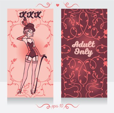 İki kart burlesque tarzında