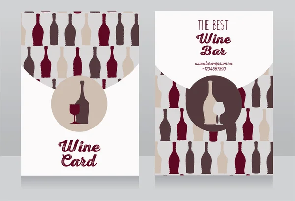 Wine card template — Stock Vector