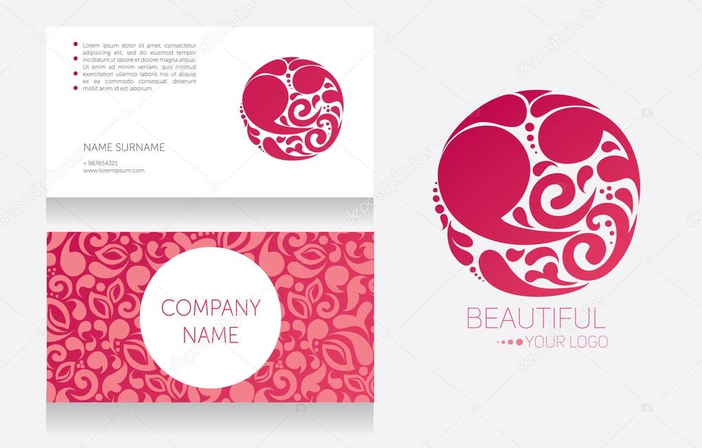 Business card template and template for your logo