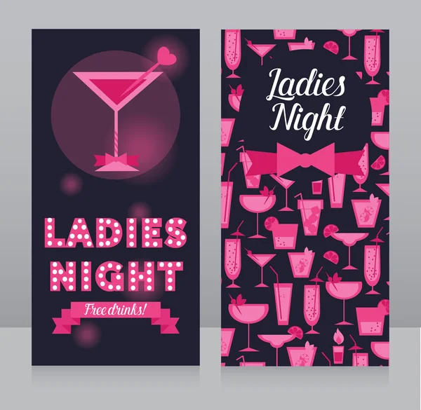 Template for Ladies night party flyer — Stock Vector