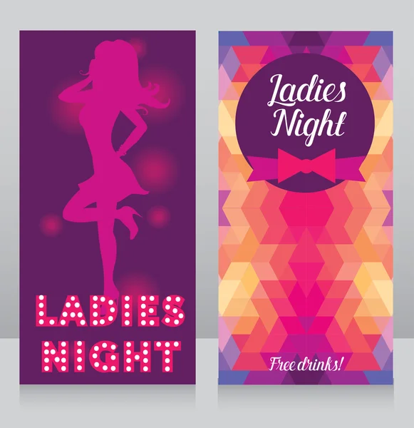 Template for ladies night party invitation — Stock Vector