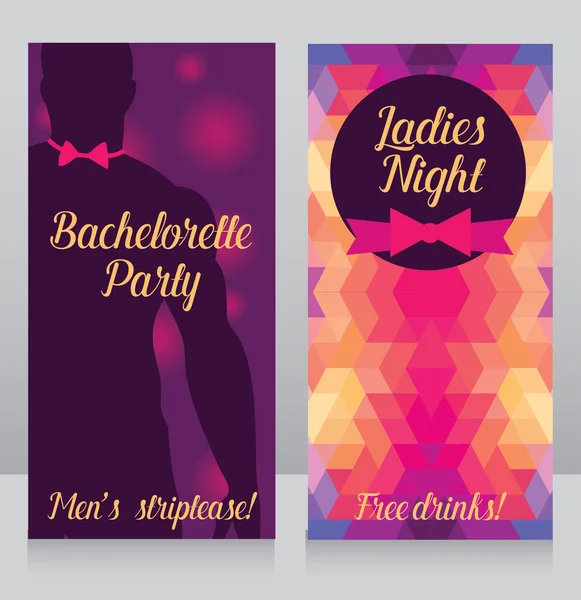 Template for bachelorette party invitation — Stock Vector