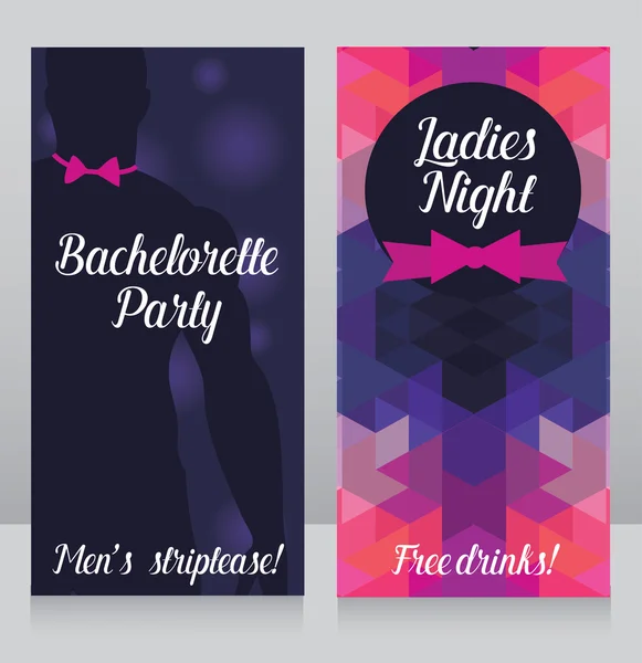 Πρότυπο για την πρόσκληση σε πάρτι bachelorette — Διανυσματικό Αρχείο