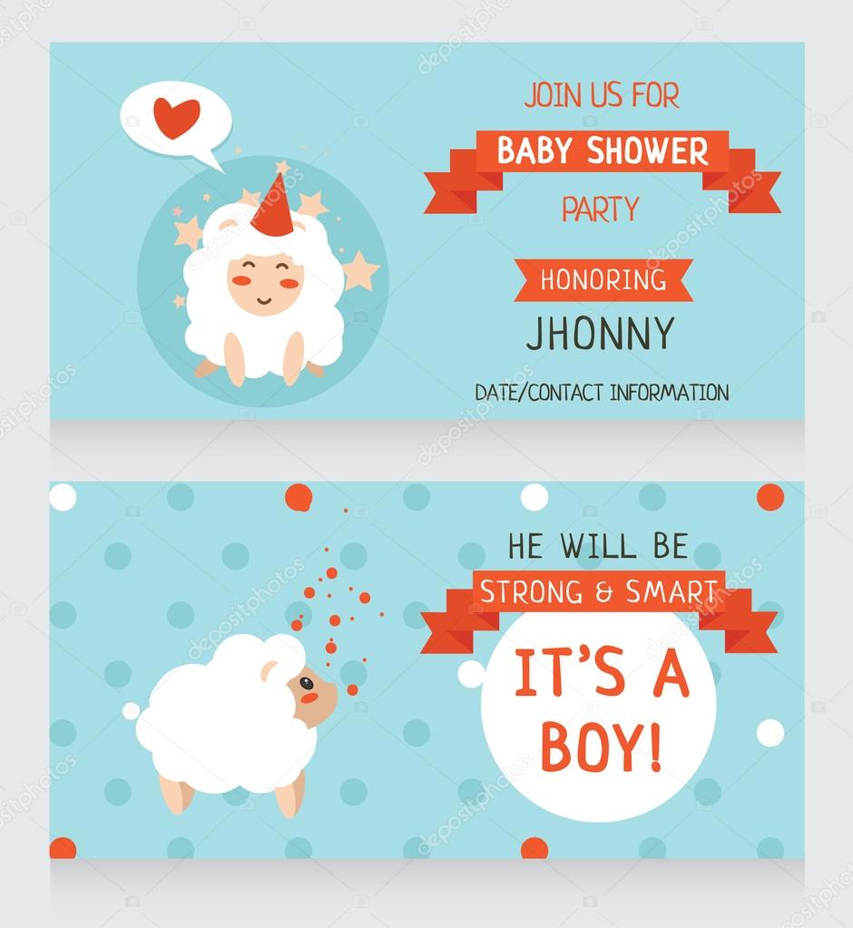 Baby boy arrival cards