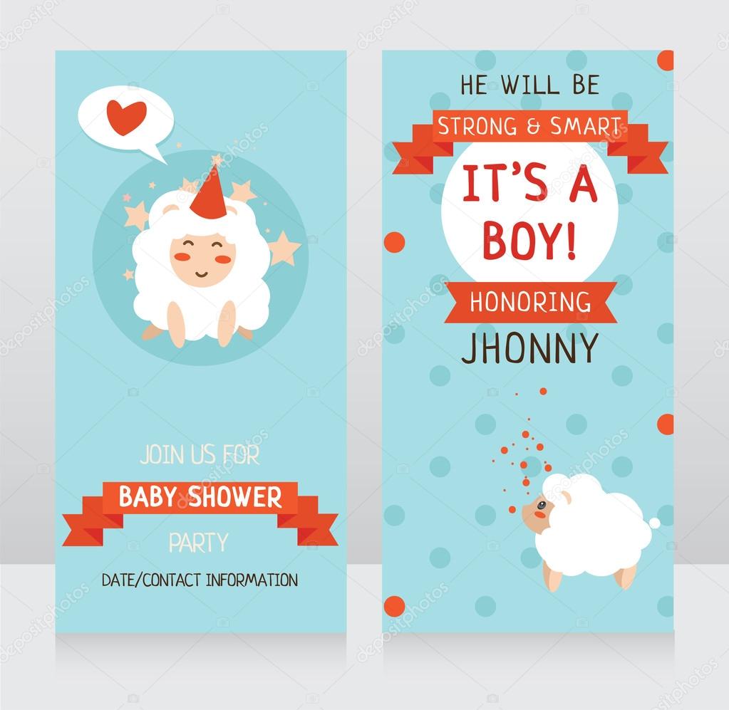 Baby boy arrival cards