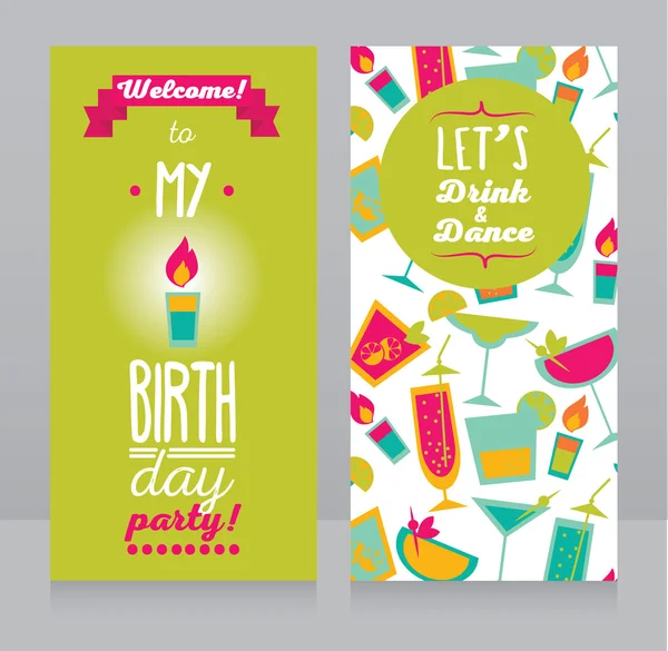 Invitación para la fiesta de cumpleaños — Vector de stock