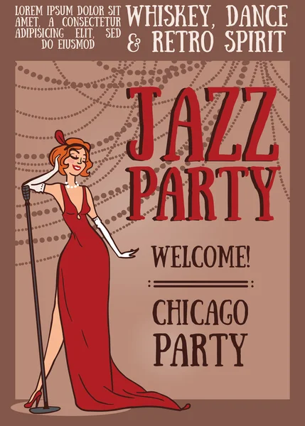 Chicago partij poster — Stockvector