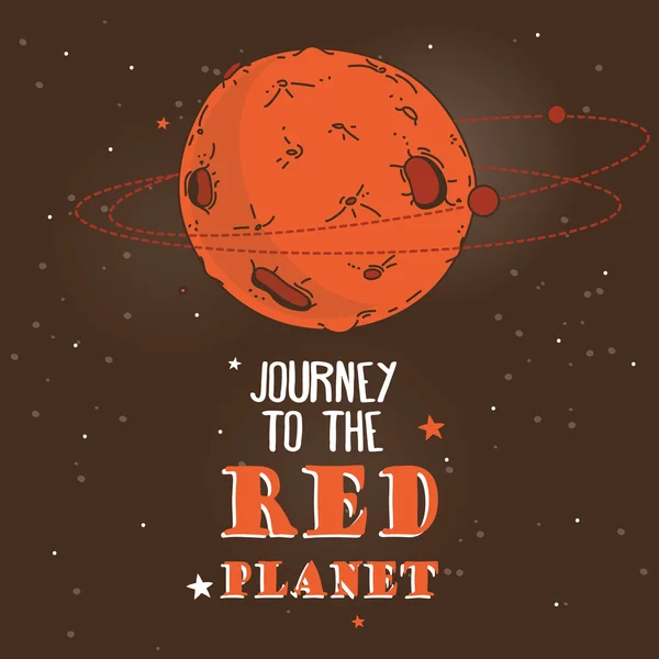 Poster para el programa de colonización de Marte — Vector de stock