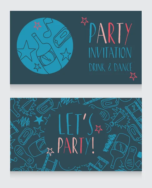 Modèle d'invitation de fête — Image vectorielle