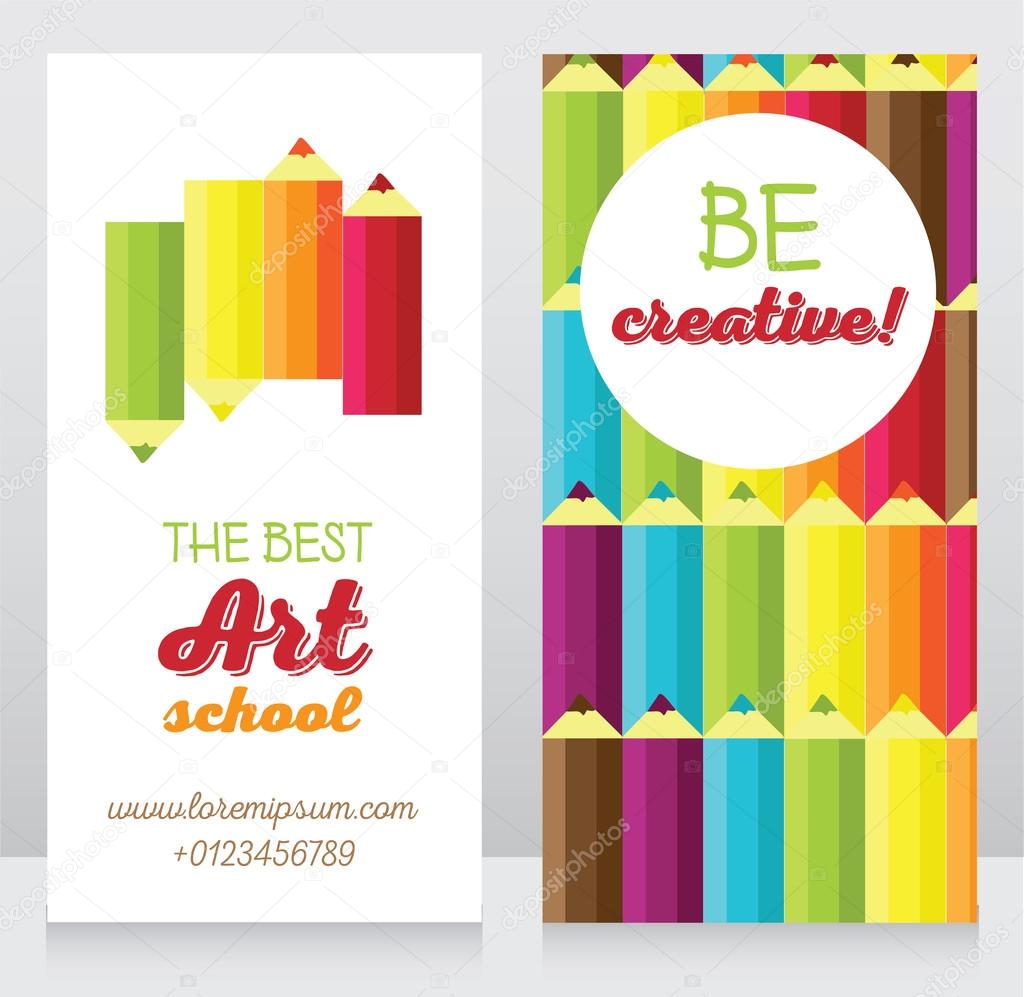 Business cards templates for art school