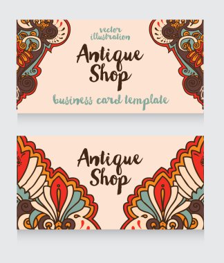 antika dükkanı için kartvizit şablonu