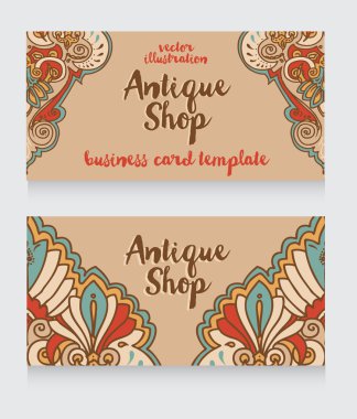 antika dükkanı için kartvizit şablonu