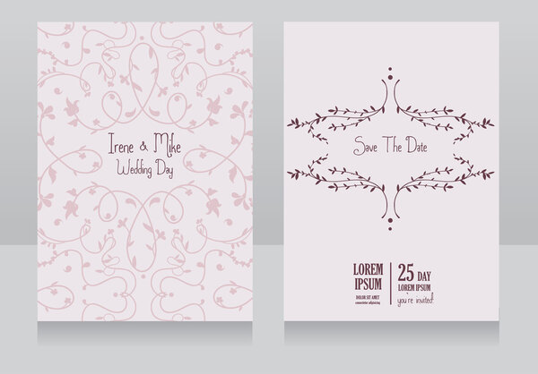 Две цветочные свадебные открытки
