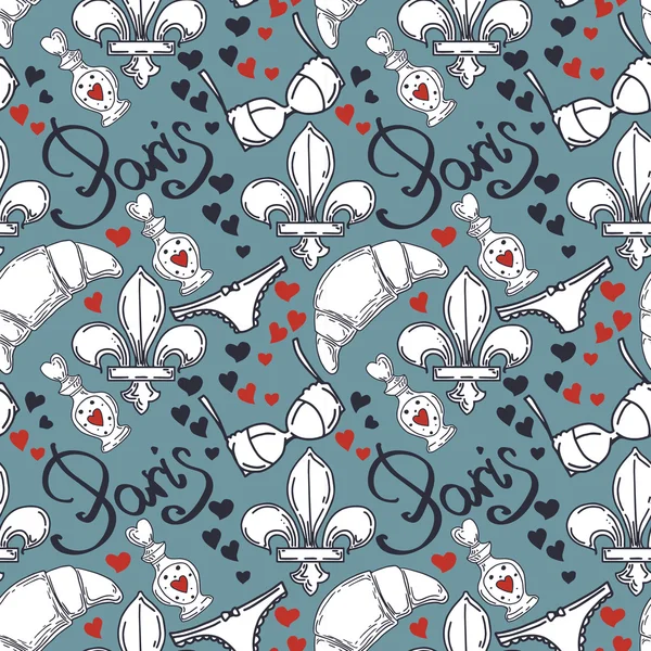 Beautiful seamless pattern for france symbols