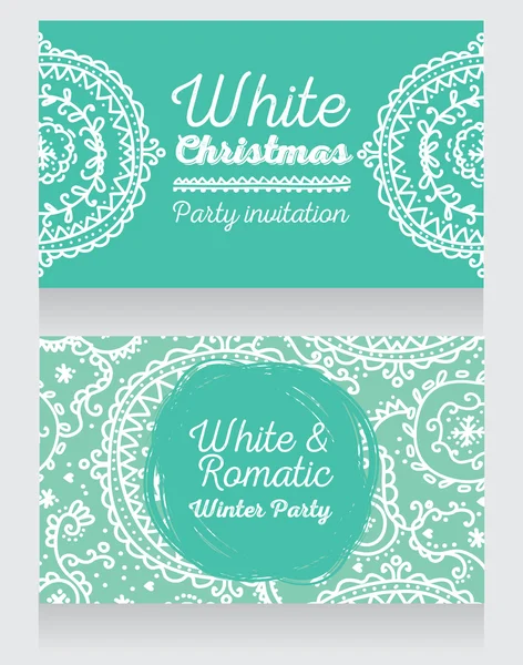 Christmas party invitation cards — Stock Vector