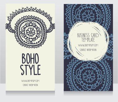 Boho stil için iki kart