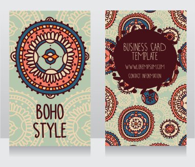 Boho stil için iki kart