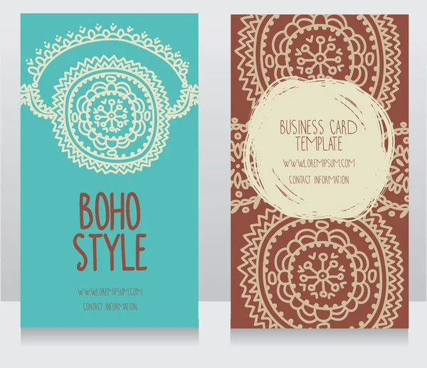 Deux cartes pour le style boho — Image vectorielle